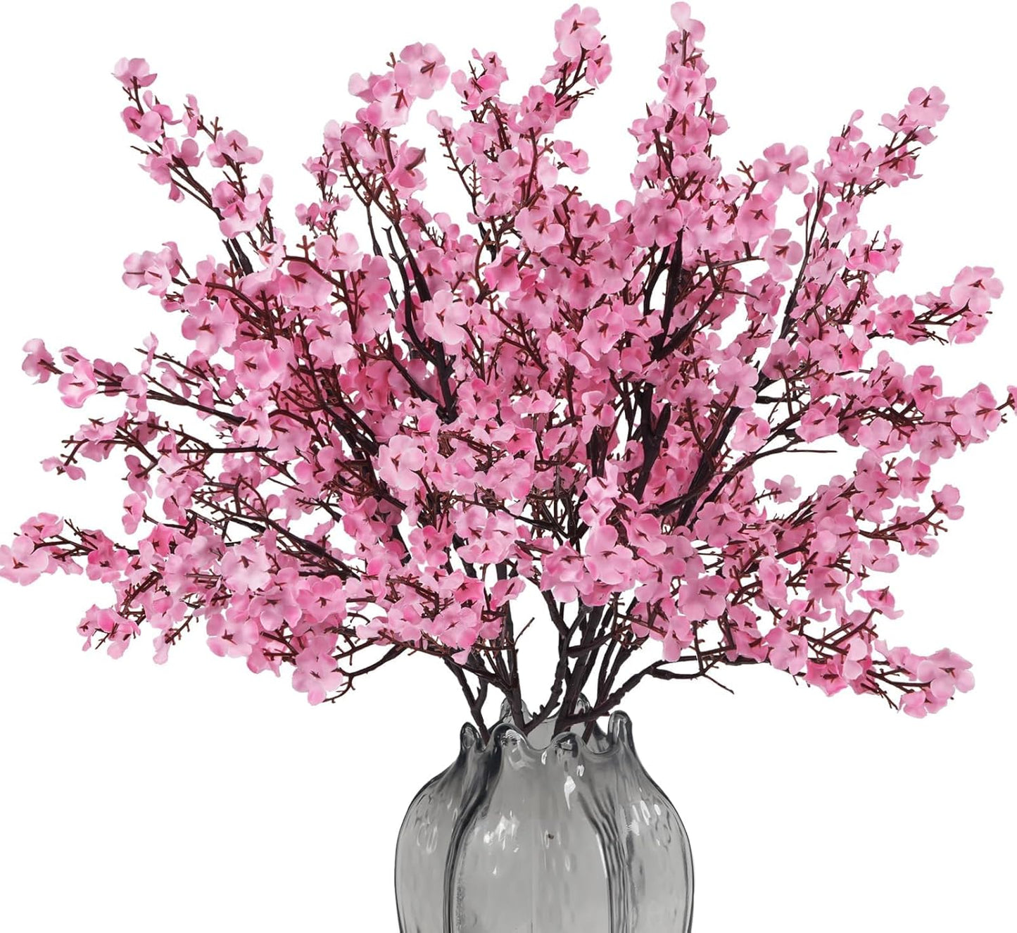6Pcs Pink Babys Breath Artificial Flowers Real Touch Pink Babys Breath Fake Gypsophila Bouquet for Wedding Bouquet DIY Flower Arrangement Home Decor
