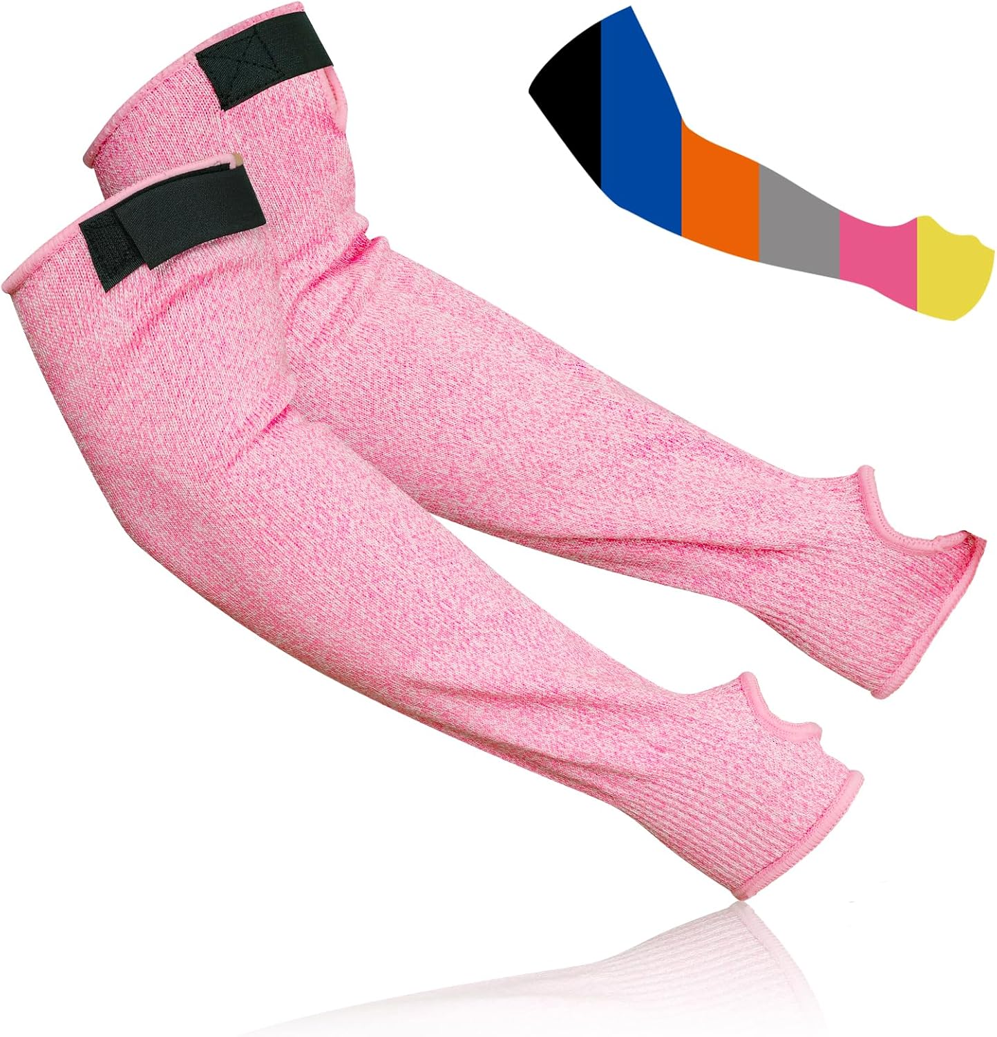 Cut Resistant Arm Guards with Thumb Hole for women, Gardening Sleeves for Kitchen, Welding, Pet Grooming, Family-Safe Arm Protectors, 1 Pair, Durable & Comfortable(Pink)