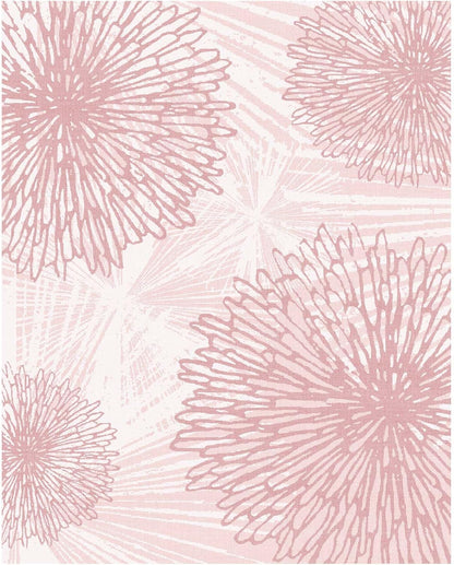 Pink Rugs for Bedroom Girls: 8x10 Modern Large Washable Soft Cute Boho Floral Pattern Area Rug Neutral Indoor Floor Non-Slip Carpet for Living Room Dining Nursery Kids Playroom Baby Room House Decor