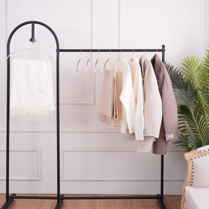 16.5 Inch Pink No Shoulder Bumps No Mark Non-Slip Rubber Coated Contour Meta Hanger for Sweater T-Shirt Suit Coat Uniform with Pants Bar Pack of 10