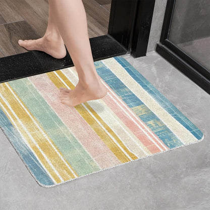 Loofah Shower Mat Bath Mat: 48x24 Inch Square Bath Mat for Inside Shower - Soft Non-Slip - Shower Safety Mat for Bathroom Wet Areas Stall Tub