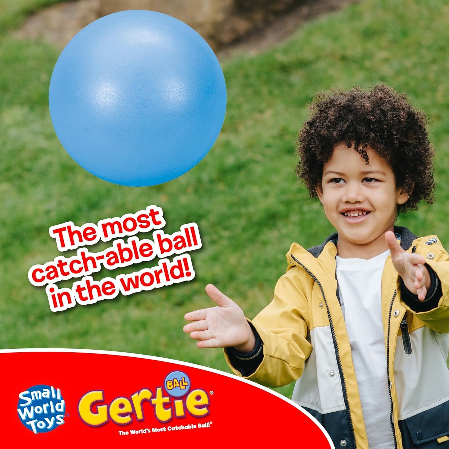Small World Toys Gertie Handball, 9" Inflatable Sensory Balls, Soft Huggable Squishy Bouncy Ball for Kids Ages 3+, Toddler Ball for Sensory Development (Pink)