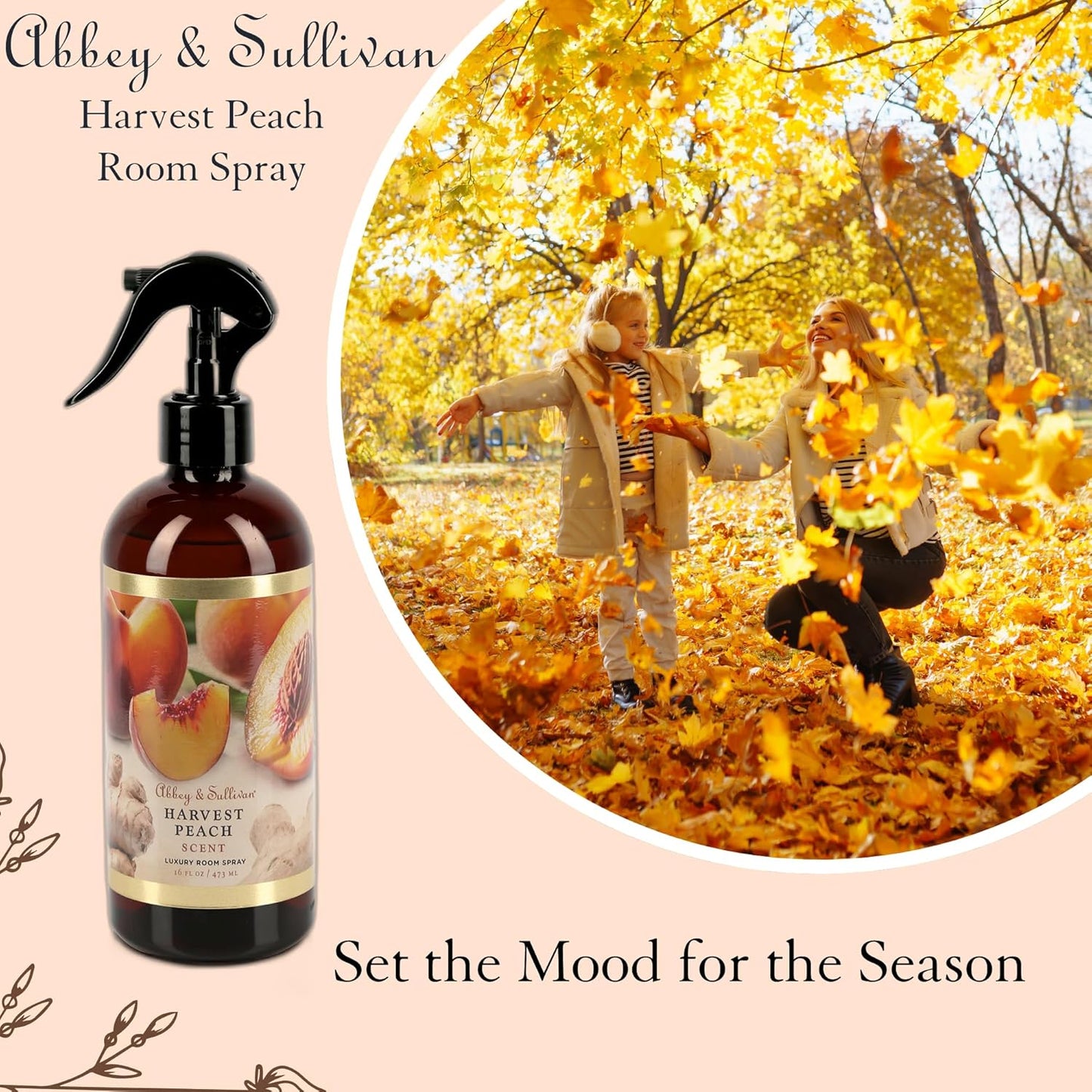Abbey & Sullivan Room Spray, Harvest Peach, 16 oz.