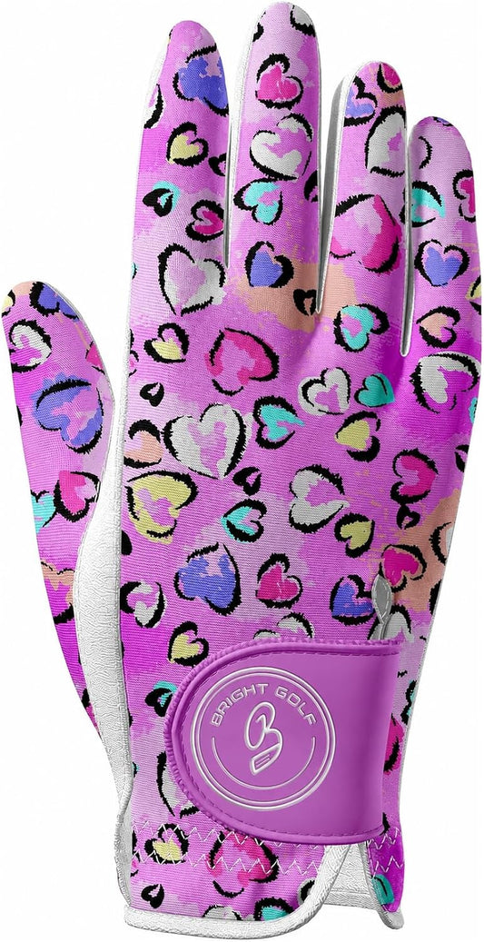 Ladies Golf Glove - Long-Lasting Premium Cabretta Leather Palm with Lightweight Breathable Lycra Back, Womens Golf Glove