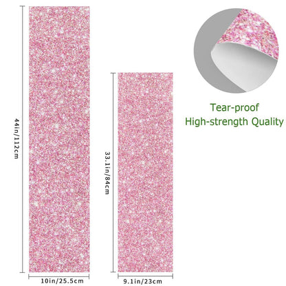 Kigai Pink Glitter Skateboard Grip Tape, Bubble Free Anti Slip Longboard Grip Tape Sheet Sticker Deck Sandpaper for Rollerboard, 33 x 9 Inch,g300869602p670c711s1496