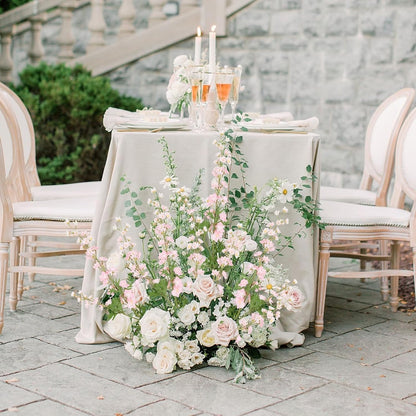 Delphinium Artificial Flowers and Eucalyptus Stems Combo, 6PCS Long Stem Faux Flowers for Tall Vase,Silk Larkspur for Engagement Party Wedding Baby Shower Home Seasonal Decoration(Light Pink)