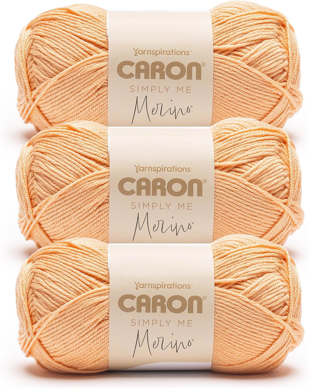 Caron Simply Me Merino Peach Earth Yarn - 3 Pack of 100g/3.5oz - 50% Acrylic, 50% Merino Wool - #3 DK (Light) - 215 Yards - Knitting/Crochet