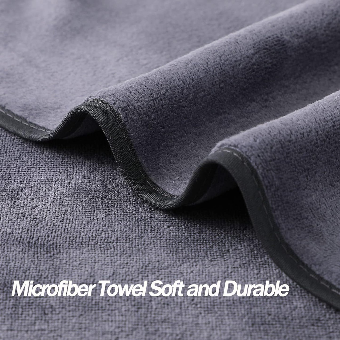 Microfiber Gym Towels Bigger Size Super Soft for Exercise Fitness, Sports, Workout, 380-GSM 15-Inch x 31-Inch Quick-Drying Towels (Teal-Pink-Grey, 3 Pack)