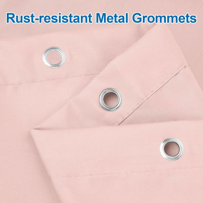 Amazer Blush Pink Shower Liner Cloth Waterproof, Soft Blush Pink Shower Curtain Liner Fabric with Weighted Stones, Washable Shower Curtain and Liner 2-in-1, 12 Grommet Holes, 72 x 72 Inches