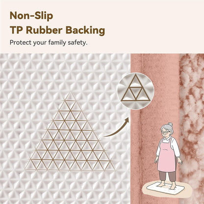 GRANNY SAYS Pink Bathroom Rugs Non Slip Washable, 20x 32, Soft Bath Mats for Bathroom, Microfiber Shag Rug, Absorbent Bath Floor Mat, Small Bath Rug for Shower, Tub