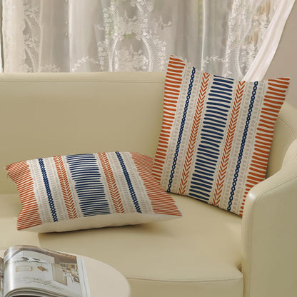 Pink Sage Green Pillow Covers 18x18 Inch 2 Pcs Boho Preppy Polka Dots Striped Decor Throw Pillows Modern Geometric Outdoor Farmhouse Decoration Pillowcase Linen Cushion Cover for Couch Sofa