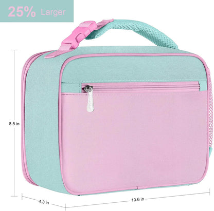Kids Insulated Lunch Box, Lunch cooler with Water Bottle Holder, Keep Food Warm Cold School Lunch Bag for Kids Teen Girls Boys, Lunch Tote Bag for Children, Light Pink New