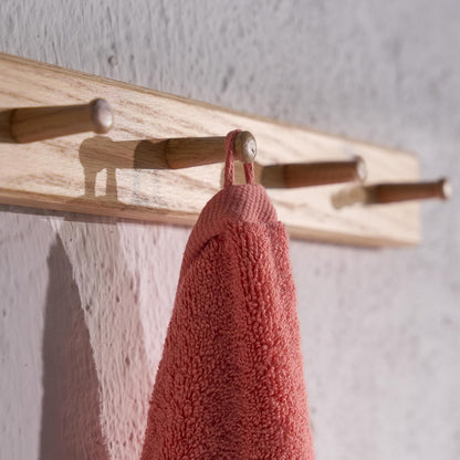BAGNO MILANO Organic Turkish Cotton Bath Towels, Hand Towels Luxury Jacquard Collection, Certified Organic Cotton Ultra Soft-Plush Towel Set (Coral Red, 4 Pcs Hand Towel Set)