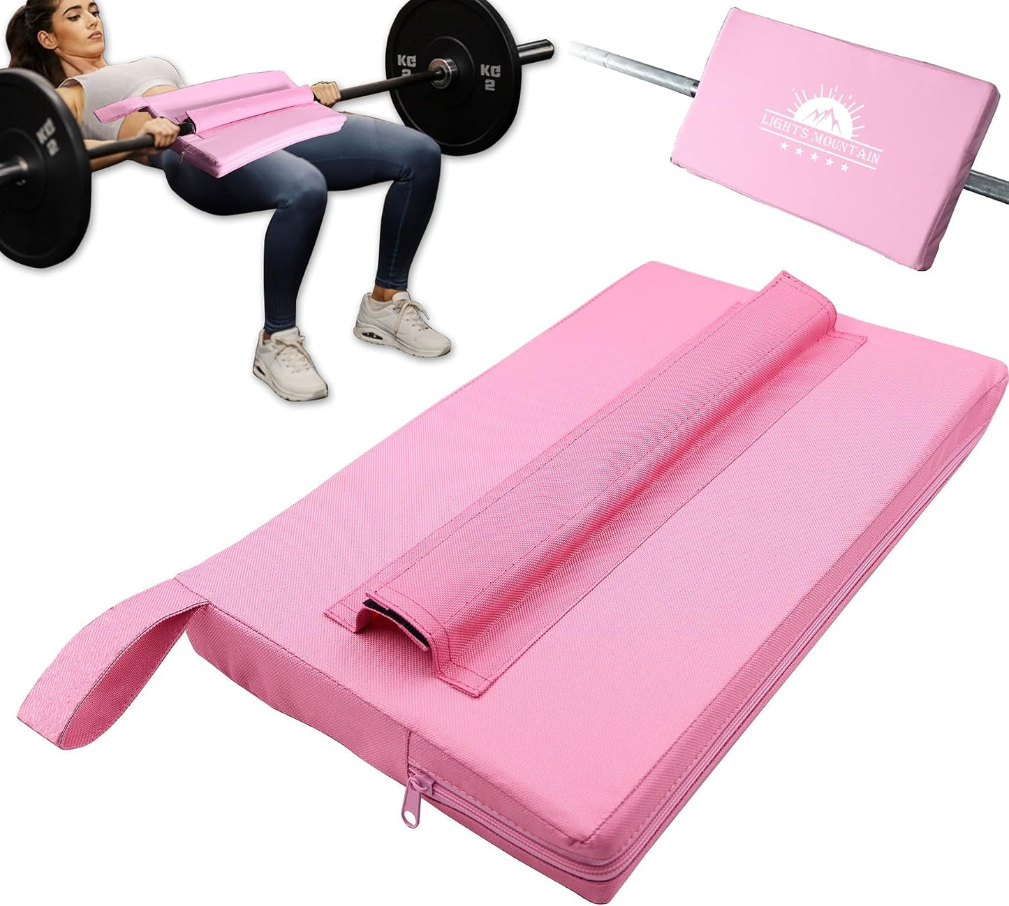 Square Hip-Thrust Pad Extra Thick Foam pad for Barbell Weightlifting Hip Thrusts and Glute Bridges Workouts Home Gym Equipment
