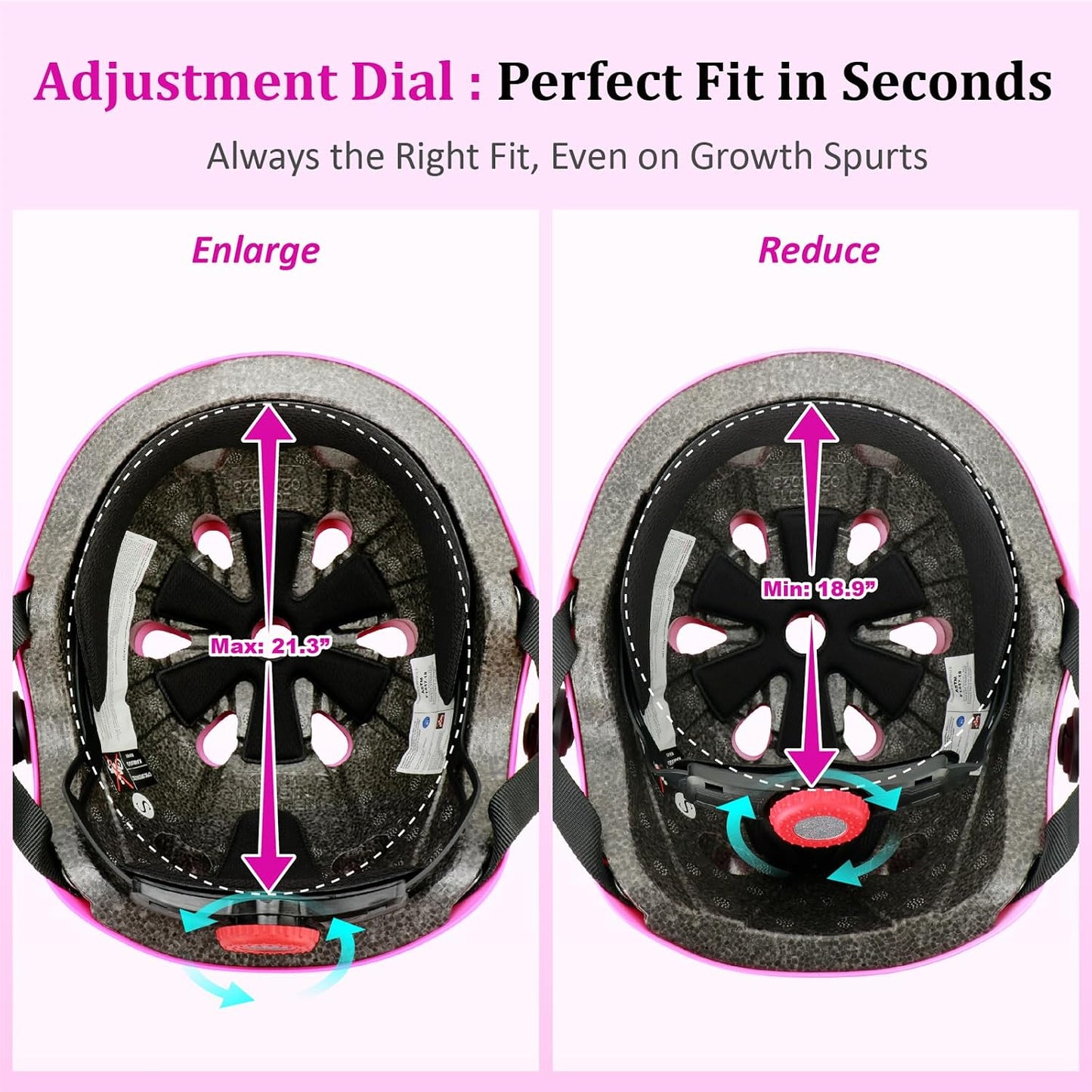 KAMUGO Kids Adjustable Helmet, Suitable for Toddler Kids Ages 2-14 Boys Girls, Multi-Sport Safety Cycling Skating Scooter Helmet