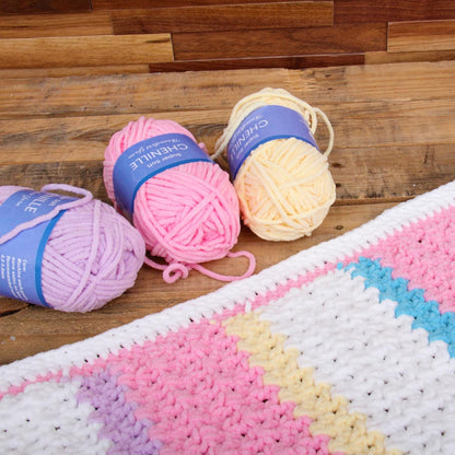 ThreadArt 3 Pack Chenille Yarn for Crochet, #5, Light Pink | Super soft plush chenille yarn for crochet, knitting, amigurumi, blankets and toys. Fluffy #5 weight, 50g/60yd skeins.