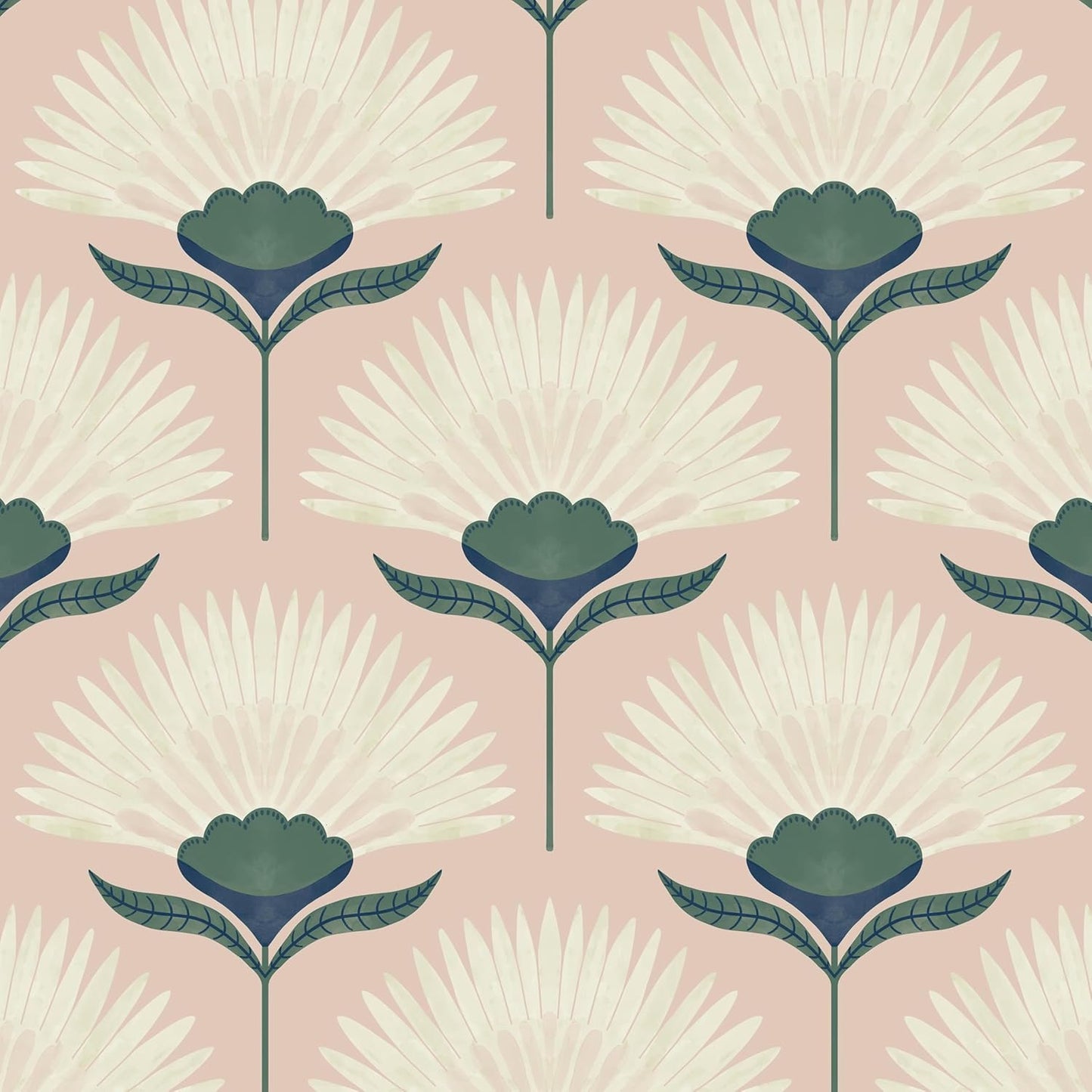 CiCiwind Vintage Wallpaper Peel and Stick Botanical Contact Paper Boho Wall Paper Pink Removable Self Adhesive Bathroom Bedroom Eco-Friendly Thicken 17.3" × 78.7"