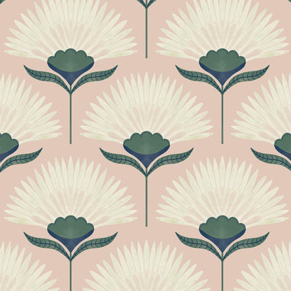 CiCiwind Vintage Wallpaper Peel and Stick Botanical Contact Paper Boho Wall Paper Pink Removable Self Adhesive Bathroom Bedroom Eco-Friendly Thicken 17.3" × 78.7"