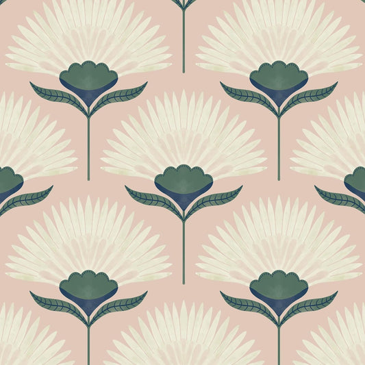 CiCiwind Vintage Wallpaper Peel and Stick Botanical Contact Paper Boho Wall Paper Pink Removable Self Adhesive Bathroom Bedroom Eco-Friendly Thicken 17.3" × 78.7"