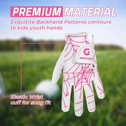 AIGEVTURE Golf Gloves Kids Junior Toddlers Left Hand Children's Premium Youth Golf Gloves Boys Girls