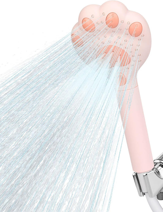 Filtered Shower Head with Handheld,Cute High Pressure 3 Spray Mode Showerhead with Filters Hard Water - Removes Chlorine 60" Hose(Pink)