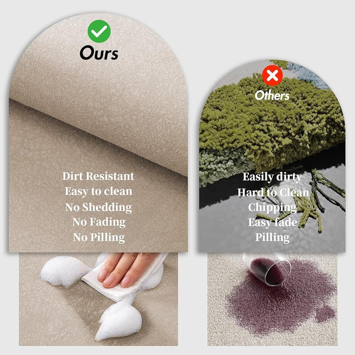 Bath Mat, Ultra Thin Bath Rugs, Rubber Mats for Bathroom, Quick Dry, Non-Slip, Machine Washable, Fit Under Door, Absorbent Bathroom Rug, 24 x 48in