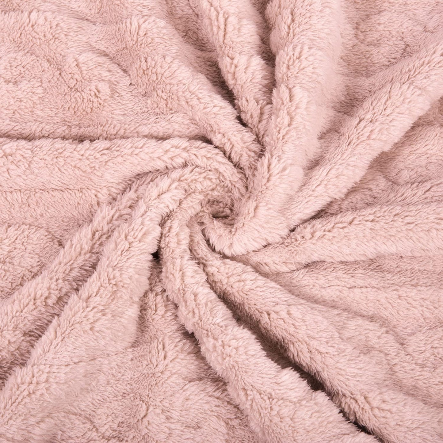 HOMRITAR Baby Blanket for Girls Toddlers 3D Fleece Fluffy Fuzzy Blanket for Baby, Soft Warm Cozy Fleece Blanket, Infant or Newborn Receiving Blanket 330GSM (30 x 40 Inch, Pink)