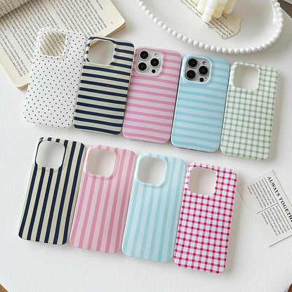 ZTOFERA for iPhone 15 Pro Max Case with Geometric Vertical Stripes,Cute Fashion Simple Line Pattern for Women Men,Soft TPU Slim Glossy Shockproof Case Cover(Pink)