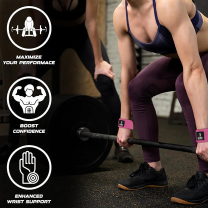 Lifting Wrist Straps for Weightlifting, Straps Gym Grip Power Workouts Lifting Straps Padded Neoprene & Premium Cotton Men Women, Deadlift Bodybuilding Exercise Lifting Straps