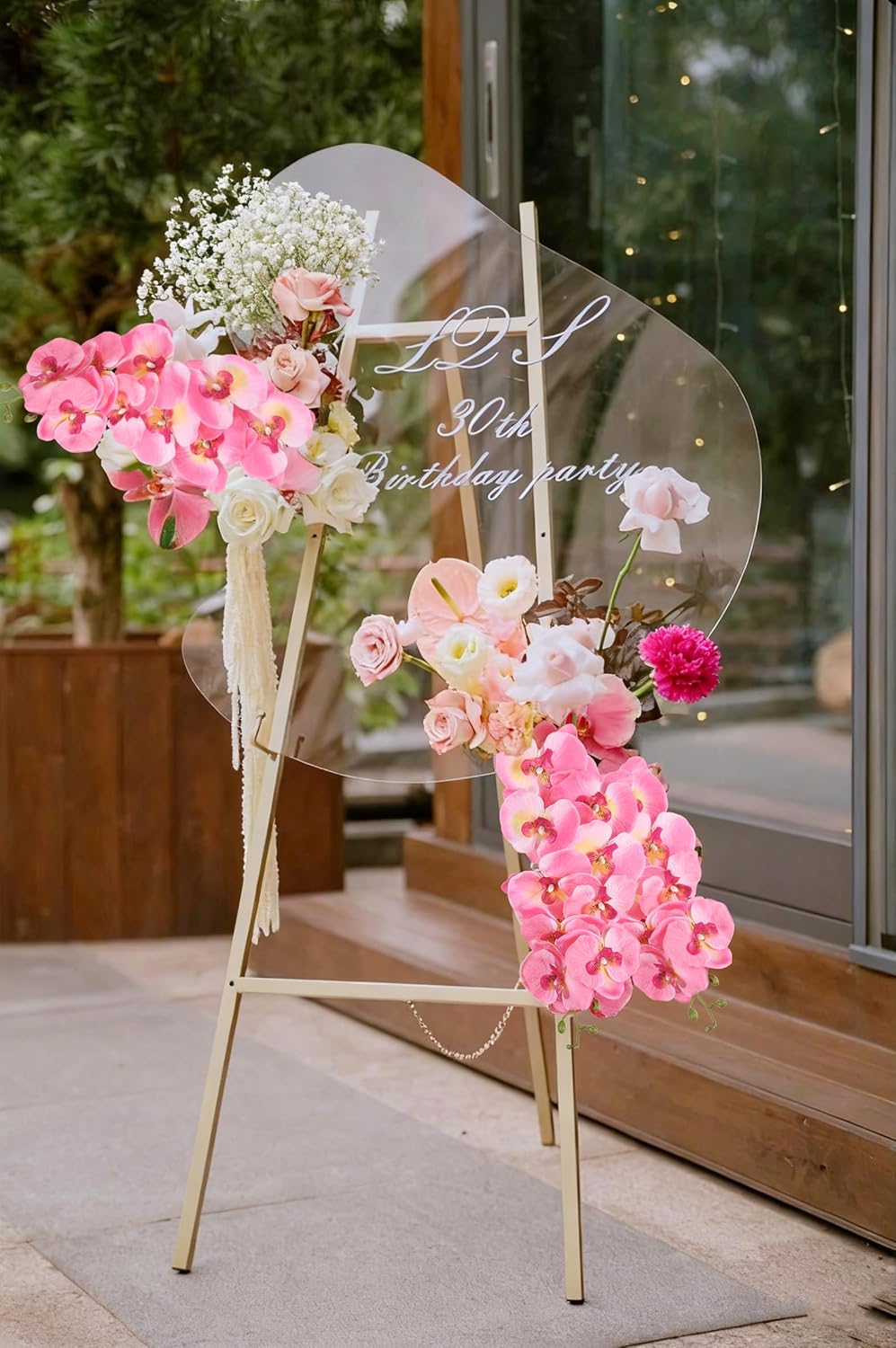 6pcs Orchid Artificial Flowers 29 in Fake Peach Orchid with Long Stem Faux Phalaenopsis Branches Silk Orchid Flowers for Wdding Party Home Decoration (Peach)