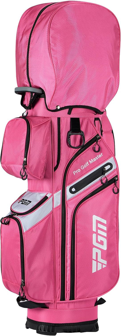 PGM Golf Cart Bag with 14 Way Organizer Divider Top, Premium Cart Bag with Handles and Rain Cover for Men