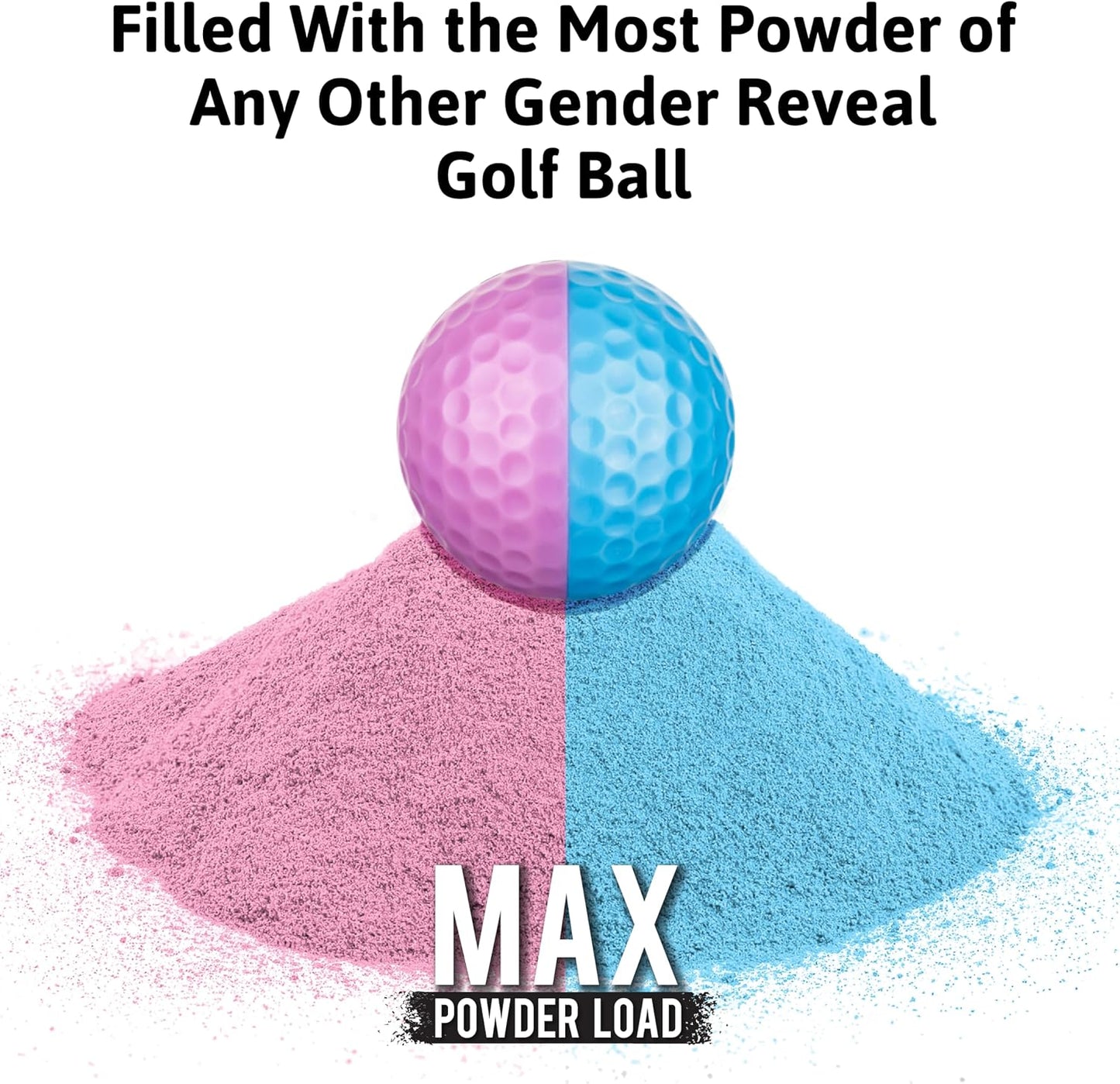 Party Smith Gender Reveal Golf Ball (2 Pack) - Exploding Golf Balls with Pink and Blue Powder for Team Baby Boy or Girl - Decorations Ideas Gifts Games Stuff - Globos para Revelacion De Sexo De Bebe