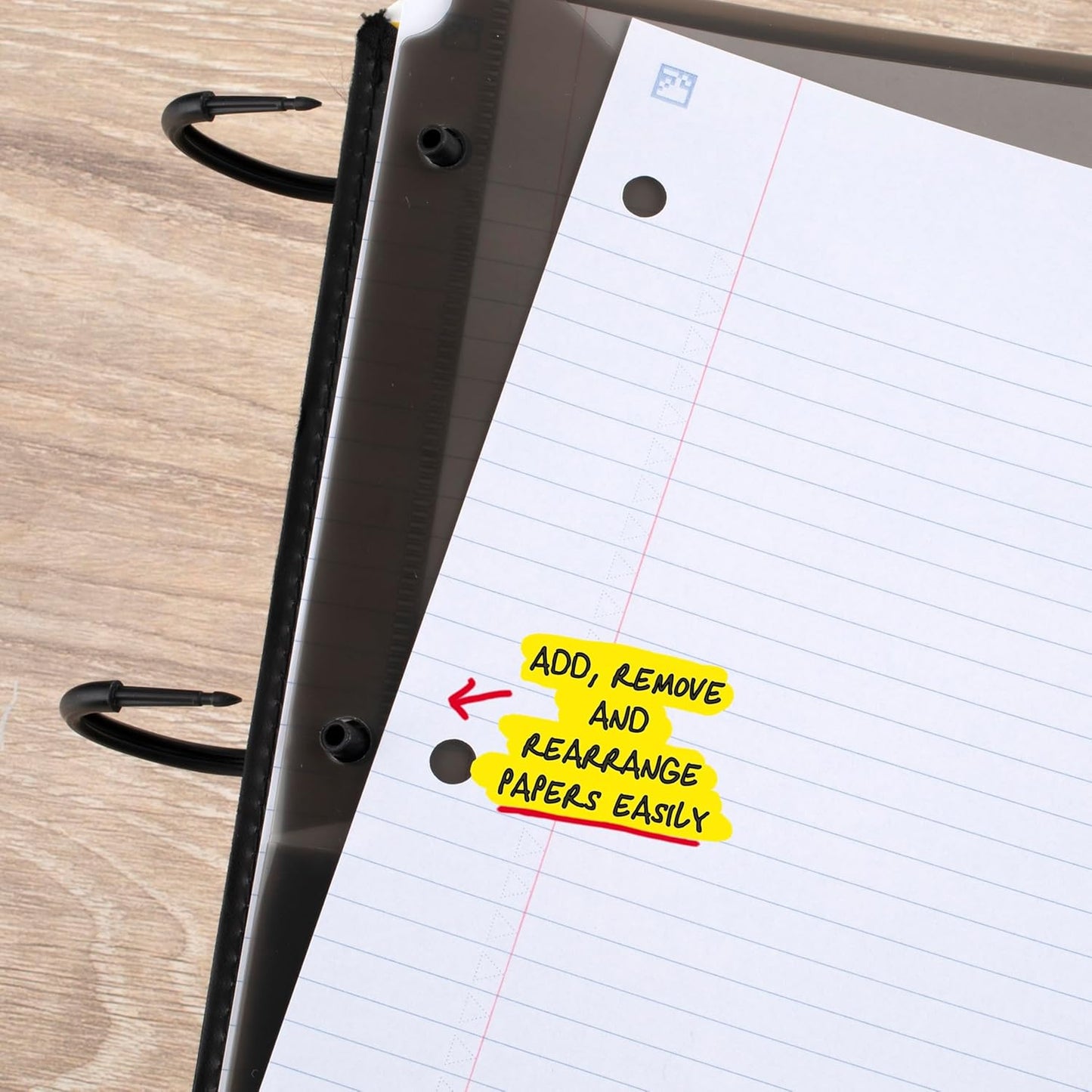 Five Star Flex Refillable Notebook + Study App 1 Inch O-Rings Binder with Pockets Tabs and Dividers, 220 Sheet Capacity, Includes 60 Sheets 8.5" x 11" College Ruled Paper, Prom Pink (293280R)