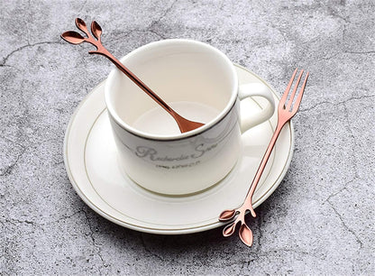 Demitasse Mini Coffee Spoons, 4.7 Inches, Set of 6, Small Stainless Steel Spoons for Dessert, Tea, Appetizer, Party Supplies (Rose Gold)