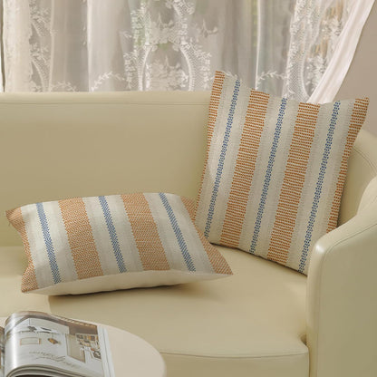 Pink Sage Green Pillow Covers 18x18 Inch 2 Pcs Boho Preppy Polka Dots Striped Decor Throw Pillows Modern Geometric Outdoor Farmhouse Decoration Pillowcase Linen Cushion Cover for Couch Sofa