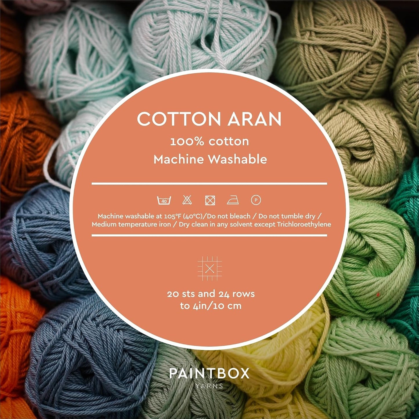 Paintbox Yarns 100% Cotton Aran Yarn 1.76oz (50g), 93 Yards (85m) - Peach Orange Worsted Wool for Crochet, Knitting - Soft, Lightweight for Sweater, Clothes