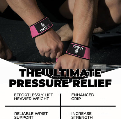 Lifting Wrist Straps for Weightlifting, Straps Gym Grip Power Workouts Lifting Straps Padded Neoprene & Premium Cotton Men Women, Deadlift Bodybuilding Exercise Lifting Straps