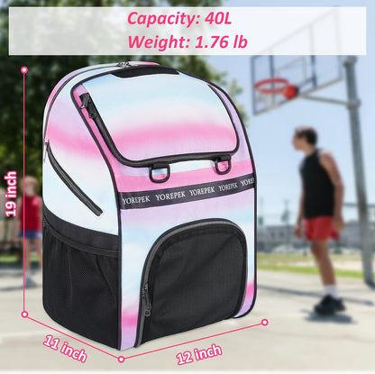YOREPEK Large Basketball Backpack Bag with Shoe Compartment, Ball Holder | Water Resistant Sports Basketball Bag for Son & Daughter, Fits Volleyball, Gym Equipment & Training Gear for School & Travel