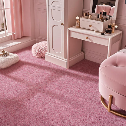 4x6 Pink Area Rug for Girls Bedroom Bedside Dorm, Washable Memory Foam Carpet, Non-Slip Fluffy Nursery Rugs for Living Room Office Entryway Hallway Home Room Decor, Pink and White