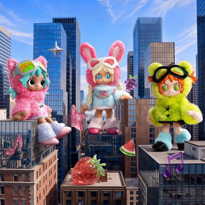 POP MART Peach Riot Fruit Punch Series Plush Doll Pendant - Frankie, Vinyl Plush Pendant, Bag Charm, Collectible Holiday Birthday Gifts for Kids Adults