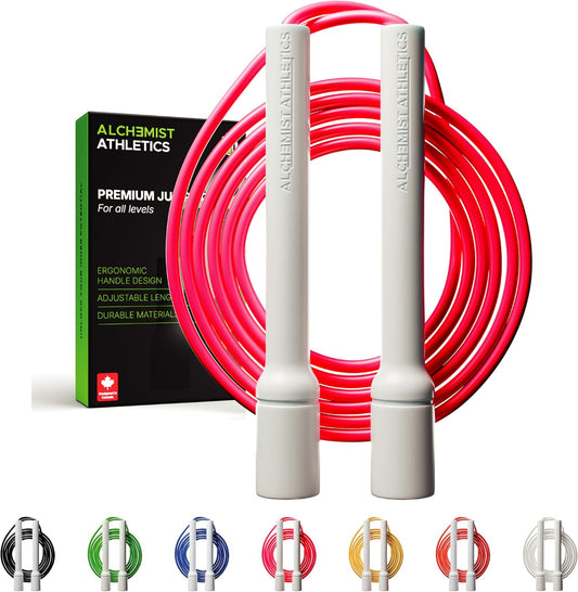 Speed Jump Rope – Adjustable 10ft Skipping Rope for Women, Men & Kids, Beginner Friendly with 5mm PVC Cord, Shatterproof Handles, Tangle-Free for Boxing, CrossFit, HIIT, Cardio, Fitness & Home Workout
