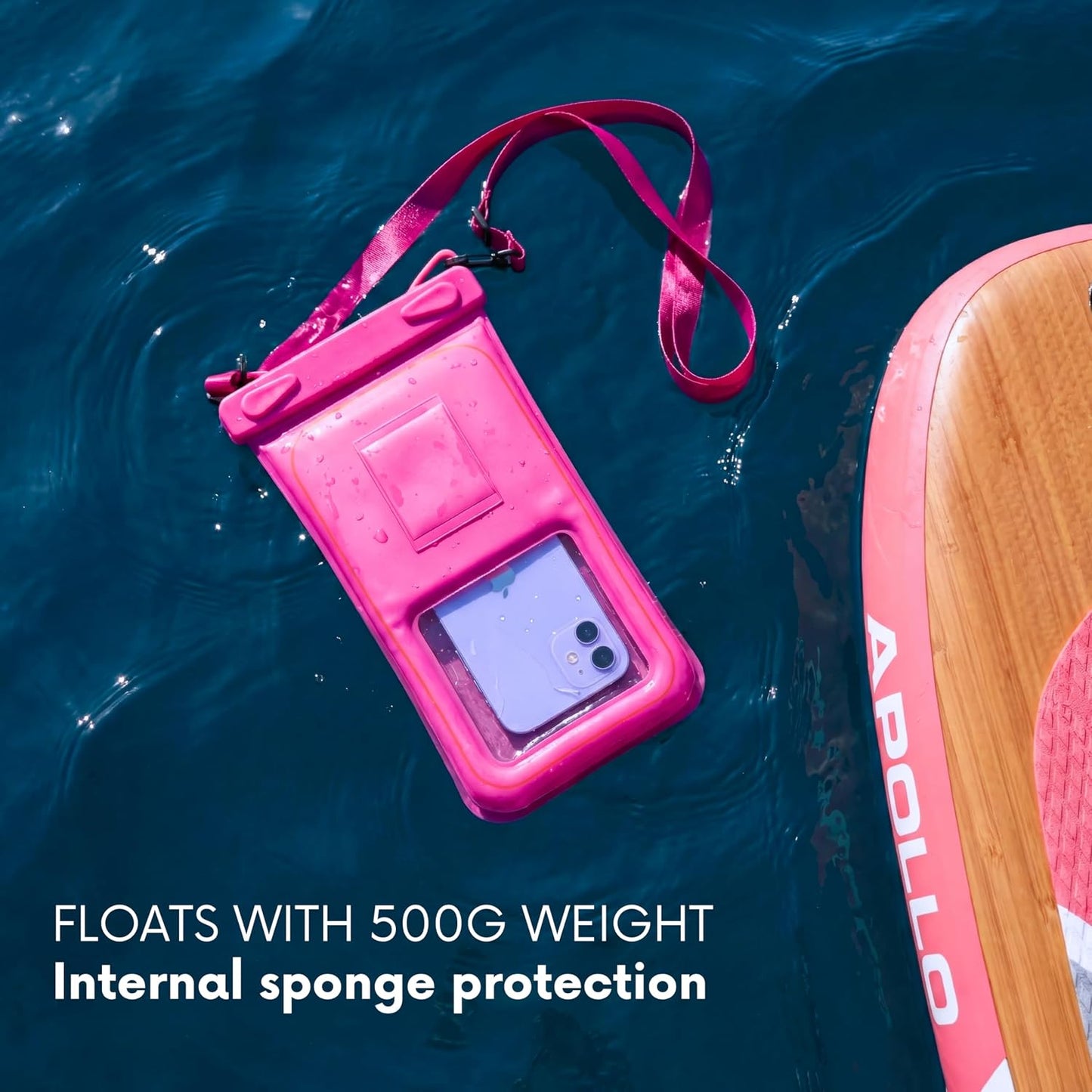 AQUAVAULT Floating Waterproof Phone Pouch – Large IPX8 Dual-Compartment Pouch for Phone & Valuables – Armband + Lanyard – Fits iPhone 17/16/15 Pro Max & Samsung S26/S25 – 2 Pack
