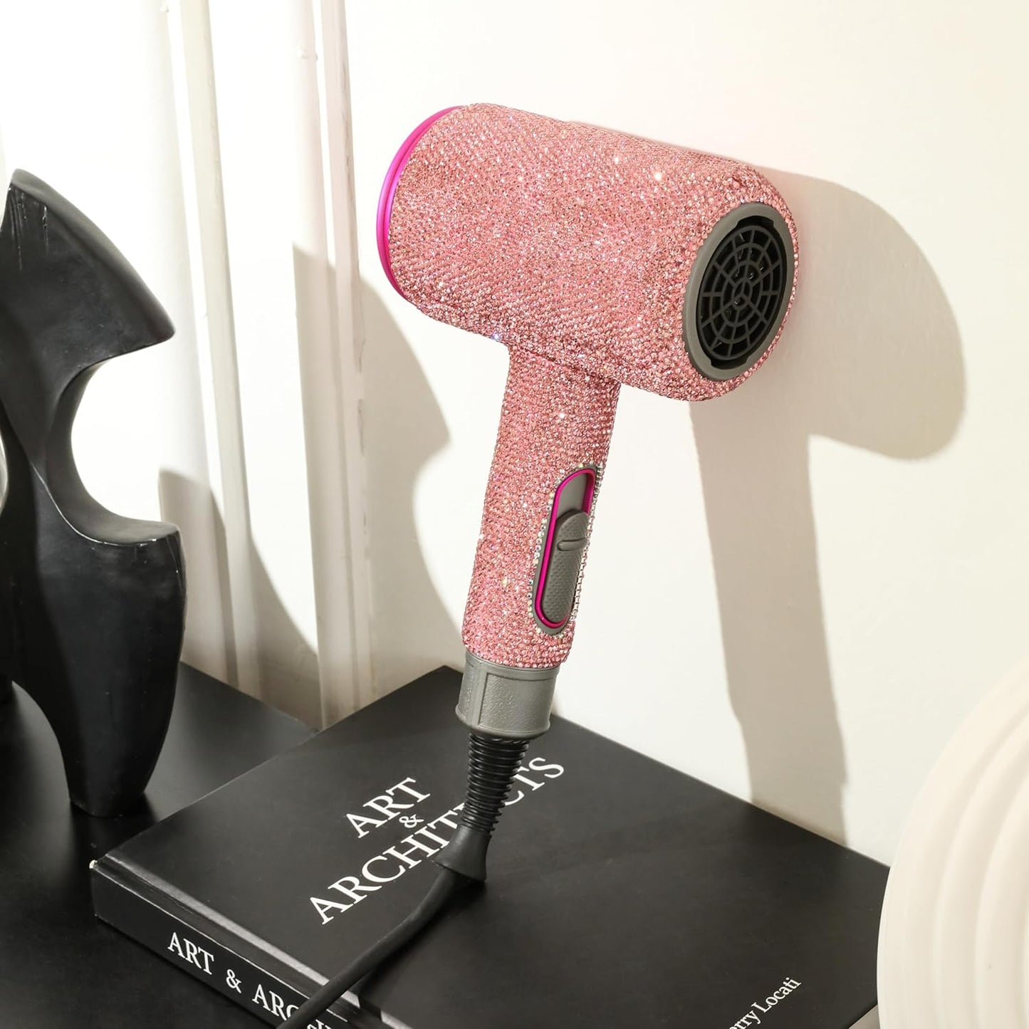 Ionic Hair Dryer, Frizz Free Fast Dryer with Diffuser, 1800W Professional Ionic Hair Blow Dryer with 3 Heat/2 Speed, 3 Temperature & 2 Wind Speed for Women and Men (Pink)