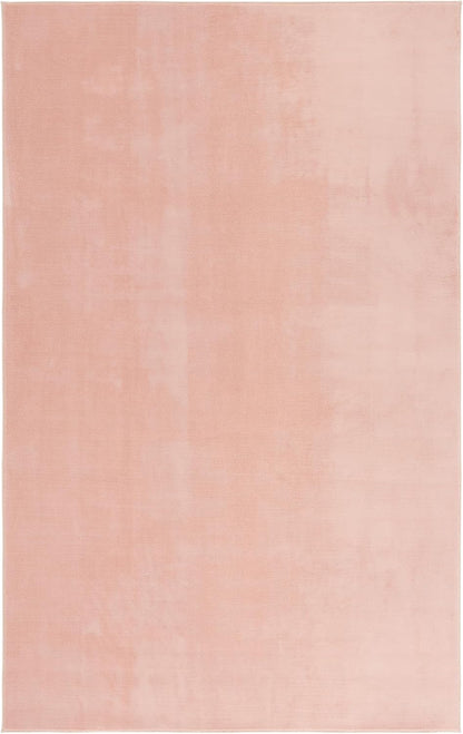 SAFAVIEH Washable Rug Loft Collection - 4' x 6', Peach, Slip Resistant & Easy Cleaning, Ideal for Living Room, Bedroom, Home Office, Nursery, Kids Playroom, Dining Space (LFT315C)