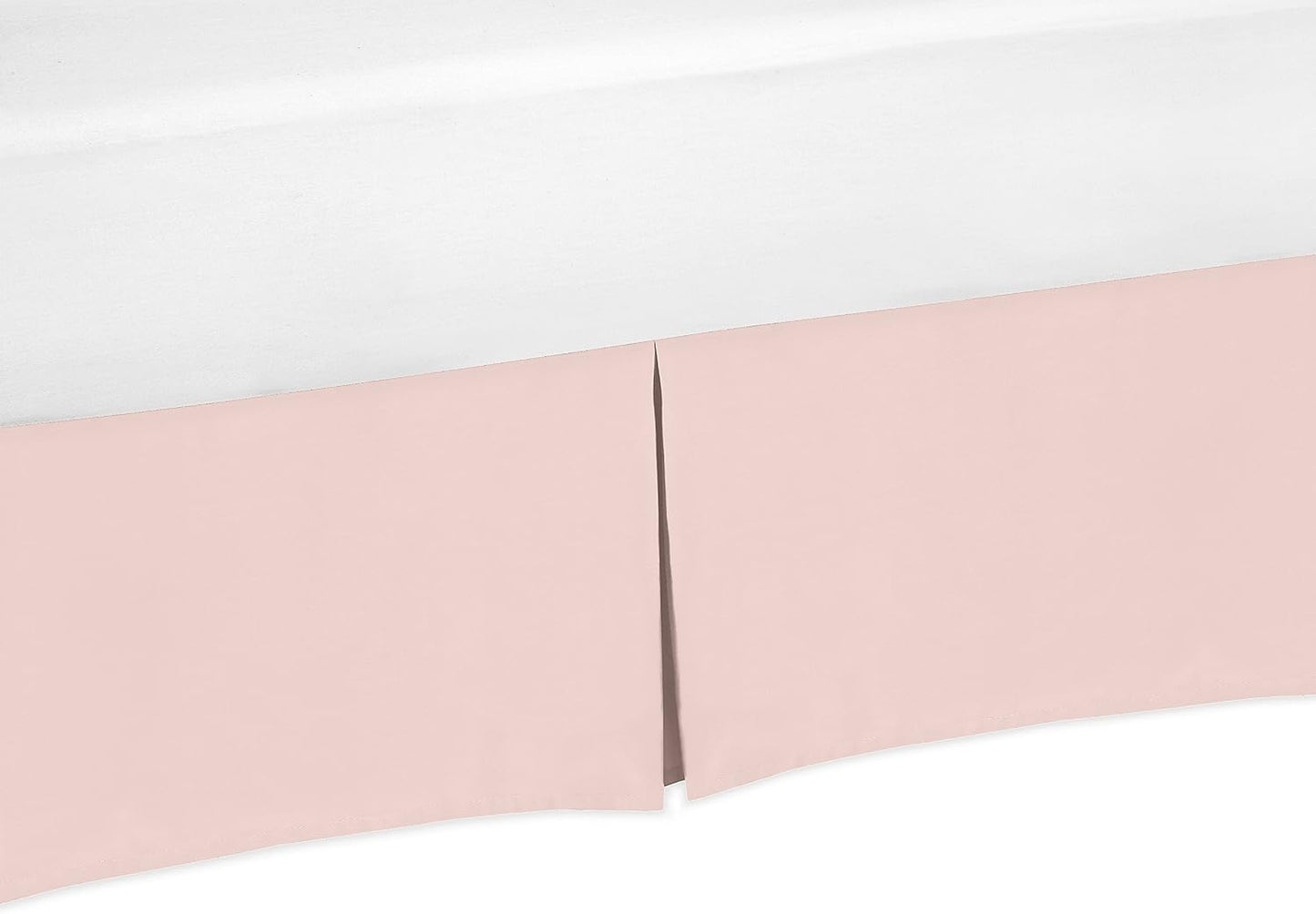 Blush Pink Baby Girl Pleated Crib Bed Skirt Dust Ruffle for Bedding Collections by Sweet Jojo Designs