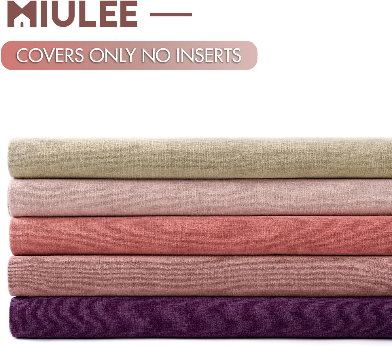 MIULEE Blush Pink Couch Pillow Covers 18x18 Inch, Set of 2 Soft Spring Valentine Cute Decorative Square Throw Pillow Covers Farmhouse for Sofa Living Room Bed