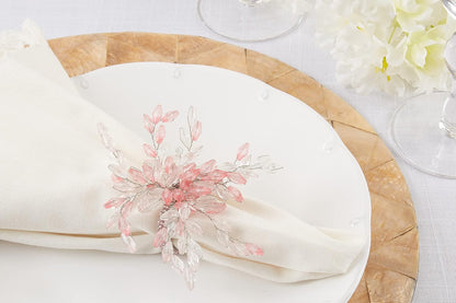 Beaded Flower Napkin Rings (Set of4)
