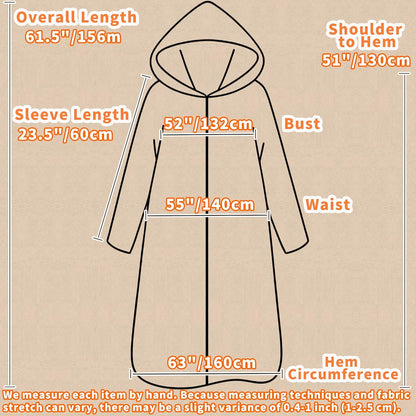 Women's Plush Flannel Robe - Hooded, Long Soft Bathrobe with Pockets, Super Warm, Loungewear for Women