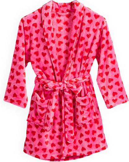 Aonoapll Women Christmas Plush Robe Holiday Graphic Long Sleeve Fuzzy Bathrobe Shawl Collar Warm Lounge Robe with Belt