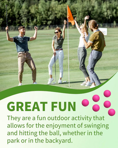 24 Pack Foam Golf Practice Balls,Practice Golf Balls for Backyard,Realistic Feel and Limited Flight Soft Golf Balls for Indoor or Outdoor Training